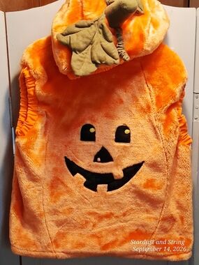 👜 Celebration Halloween Plush Pumpkin Vest Costume Orange Child 👜